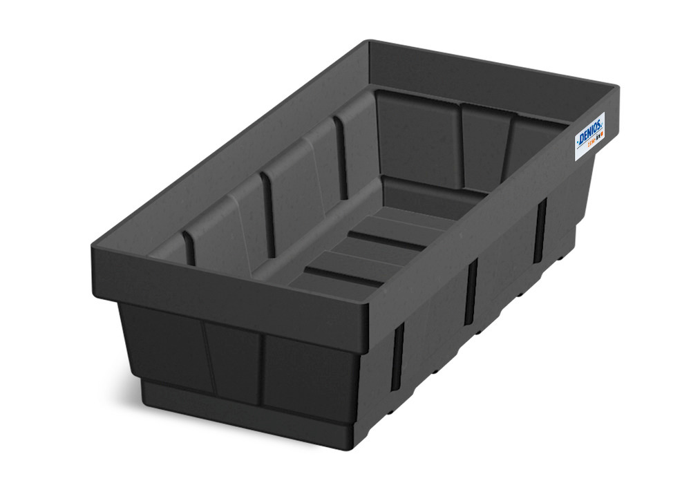 Cubeto para recipientes pequeños en polietileno (PE), sin rejilla, 5 litros, base-line - 1