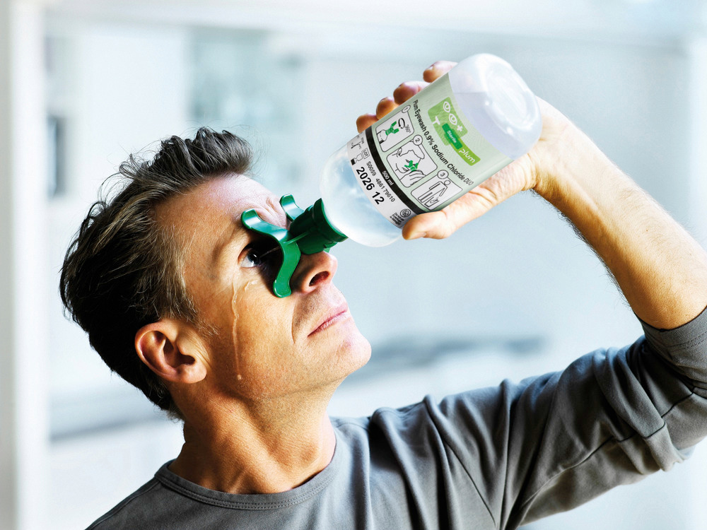 Augenspülflasche DUO, mit 500 ml 0,9 %iger Kochsalzlösung (Natriumchlorid) - 1