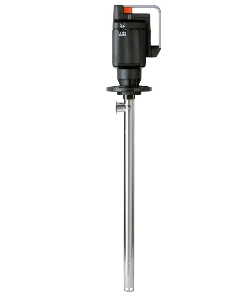 Electric drum pump in st. steel for food use, EU/FDA app., 1000mm immersion depth, Atex - 1