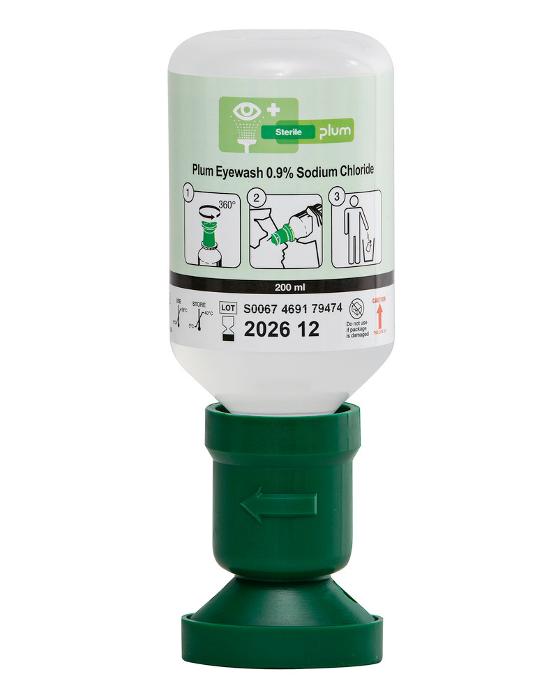 Rince-œil à 0,9 % de solution saline isotonique (chlorure de sodium), 200 ml - 1