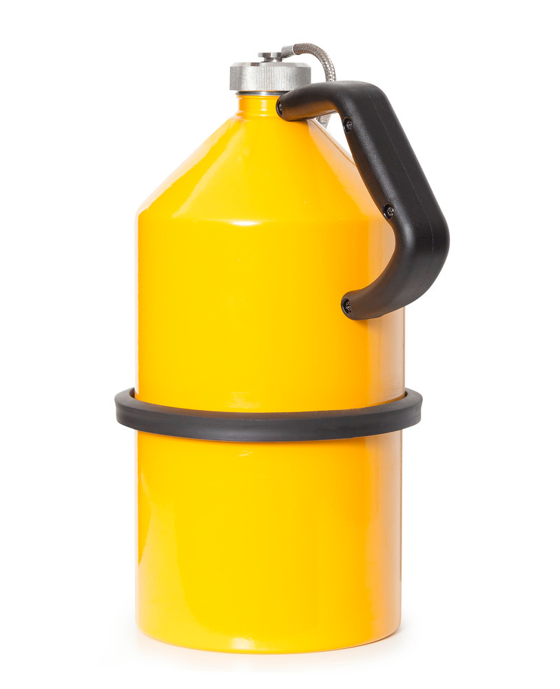 Jarra de seguridad en acero galvanizado y lacado en amarillo, con tapa roscada, 5 litros - 1