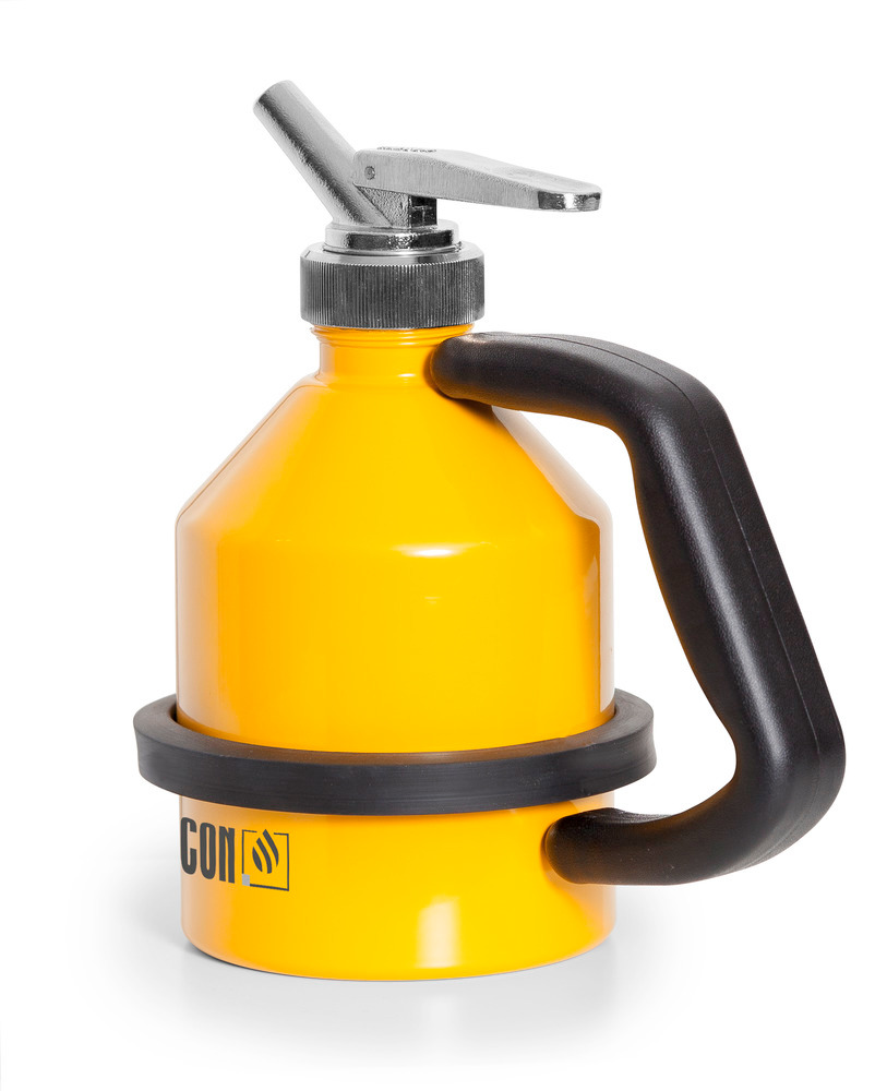 FALCON safety jug in steel, painted, with fine dosing tap, 1 litre - 1
