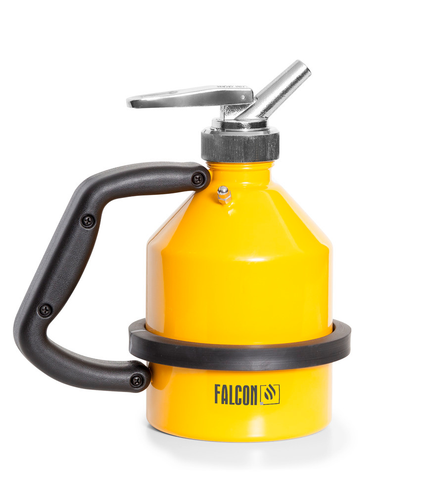 FALCON safety jug in steel, painted, with fine dosing tap, 1 litre - 4