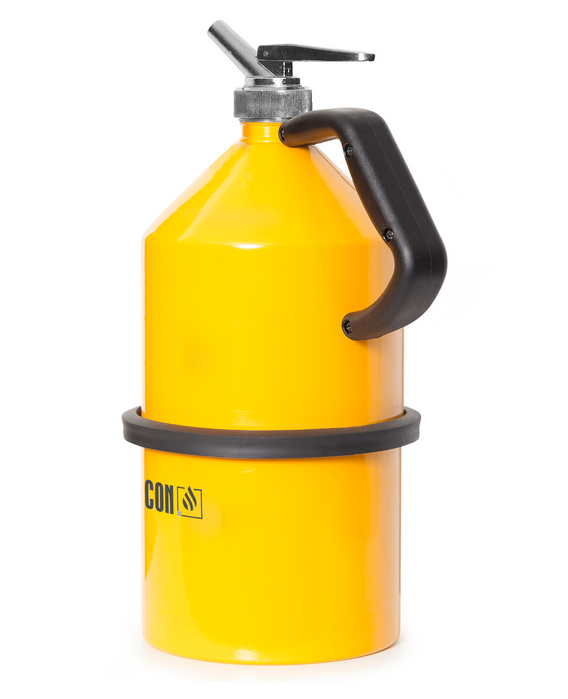 Jarra de seguridad en acero galvanizado y lacado en amarillo, con grifo, 5 litros - 1