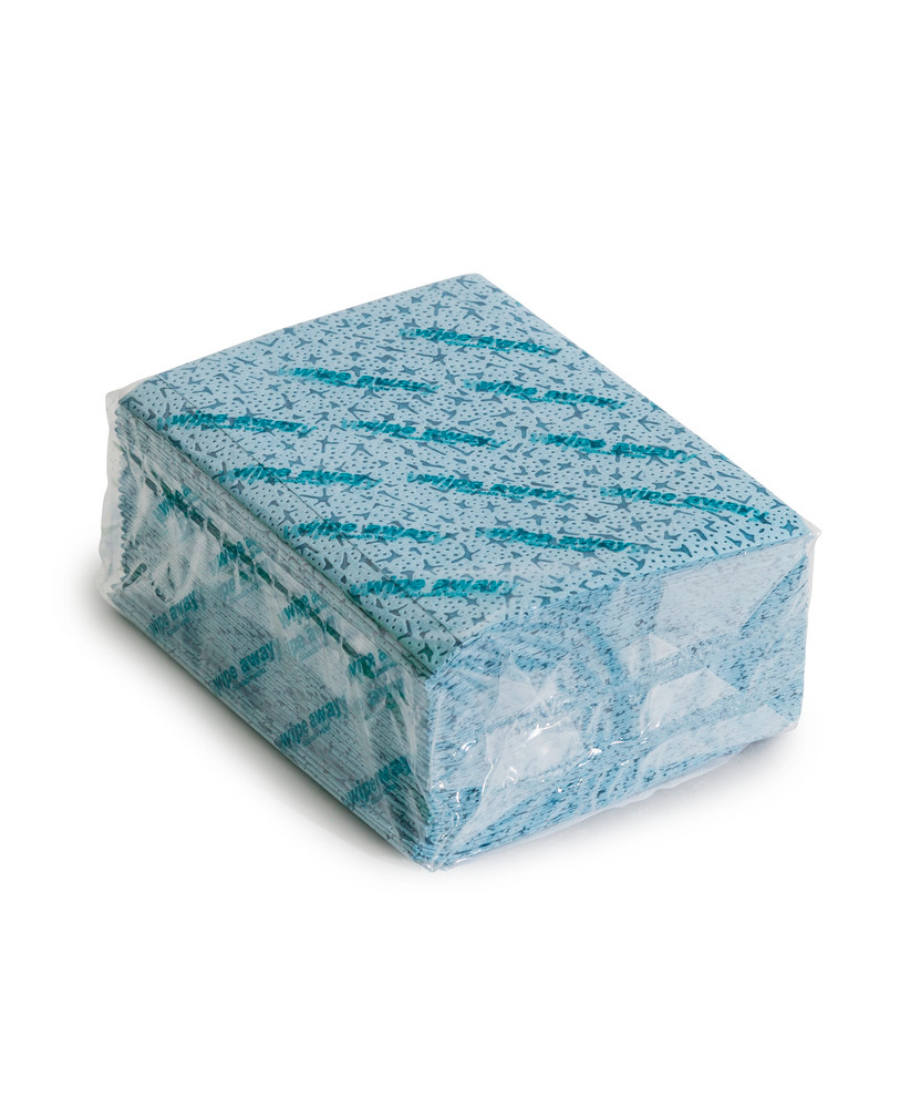 Durable, reusable wet wipes, z-fold, 6 foil pouches each with 50 cloths - 2