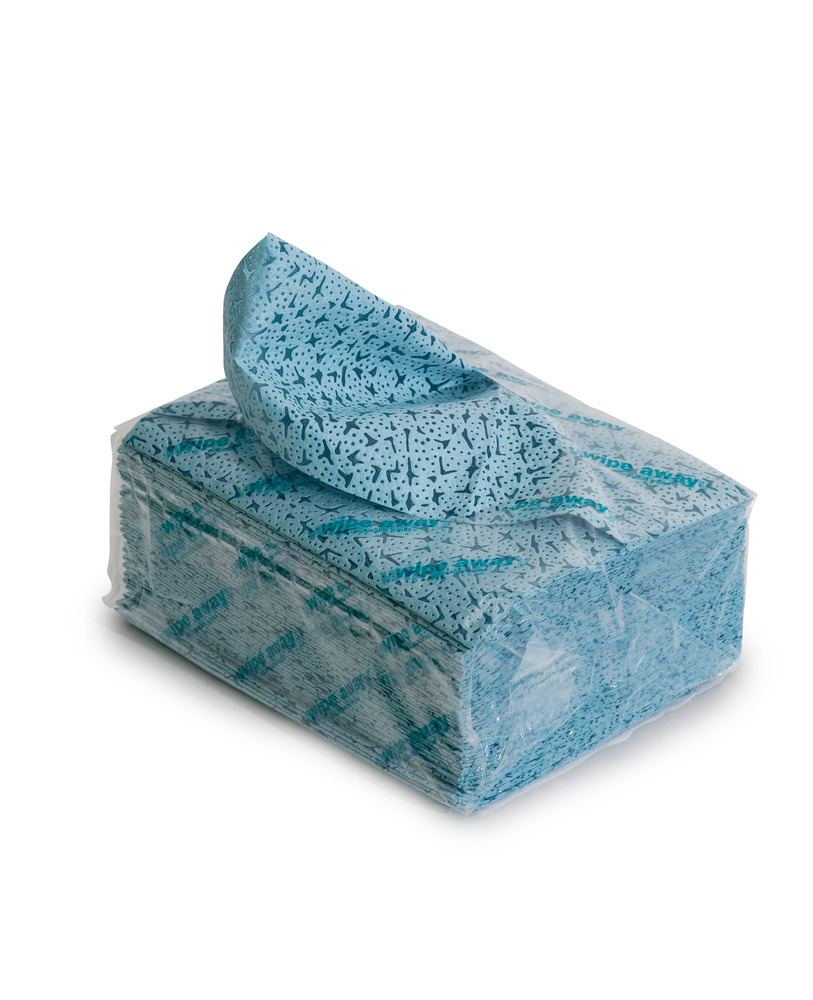 Durable, reusable wet wipes, z-fold, 6 foil pouches each with 50 cloths - 1