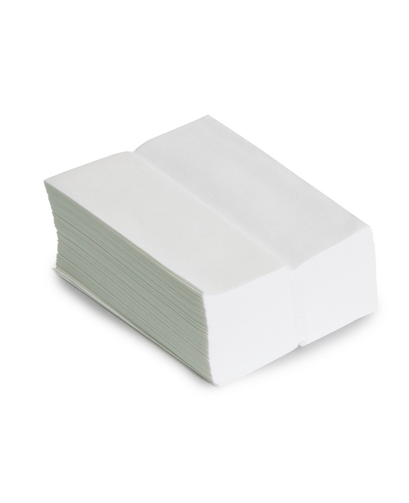 Paños de limpieza Biotextra blancos, biodegradables, plegados en Z, formato paño 38 x 30 cm - 3