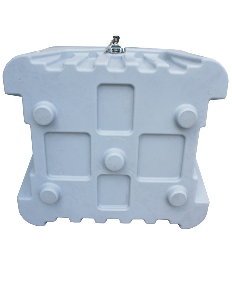 Caja universal, en plástico (PE), gris, con cerradura, volumen 29 litros - 3