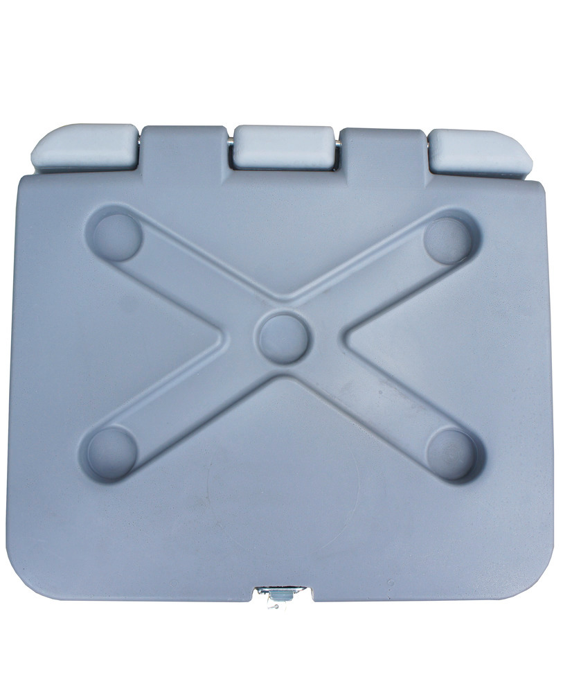 Univerzálny box z plastu (PE), šedý, uzamykateľný, objem 29 litrov - 4