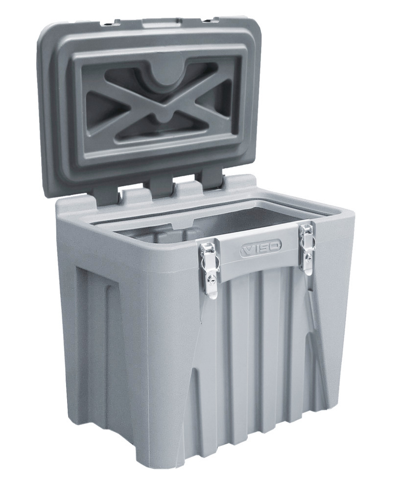 Universalbox aus Kunststoff (PE), grau, abschließbar, 75 Liter Volumen - 2