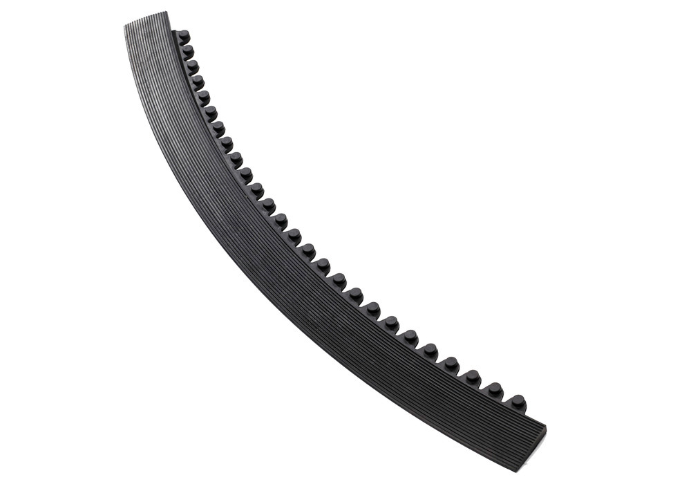 Kantlist, hankoppling, svart, för avlastningsmatta SH, 9.45, 45° vinkel, 91 cm lång - 1