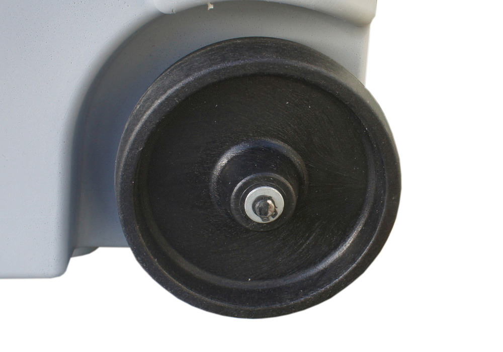 Universalbox av plast (PE), grå, låsbar, med hjul, volym 104 liter - 6