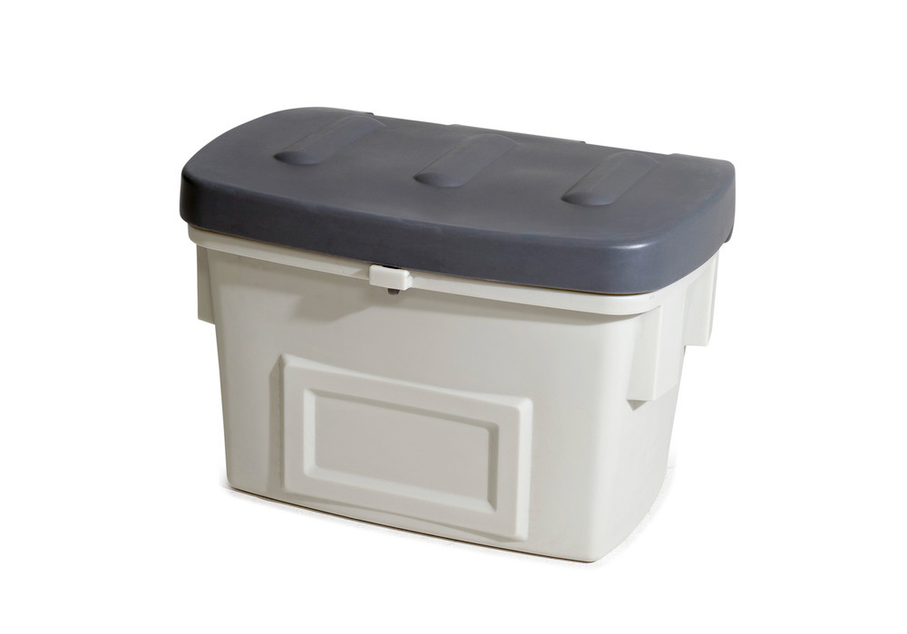 Universal container Model UB 100 in plastic (PE), 200 litre volume, lid grey - 1