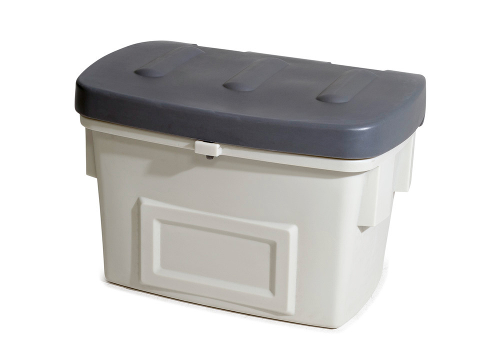 Universal container Model UB 100 in plastic (PE), 400 litre volume, lid grey - 2