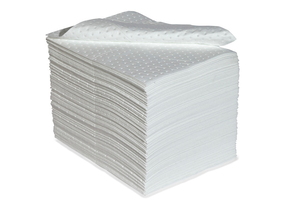 DENSORB Oil ab. materials, fleece mats for absorbing, Economy Single, heavy, 40 x 50 cm, 100 pcs - 1