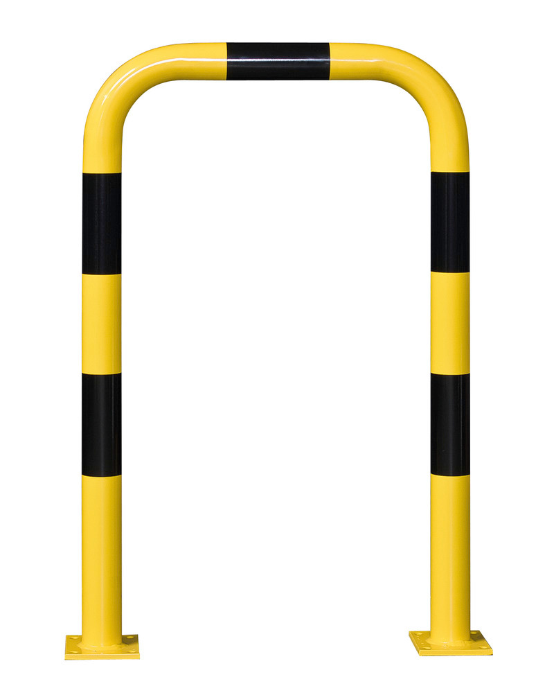 Barriera paracolpi R 12.7 per l'esterno, 750 x 1200 mm, zincata a caldo e verniciata, gialla/nera - 1