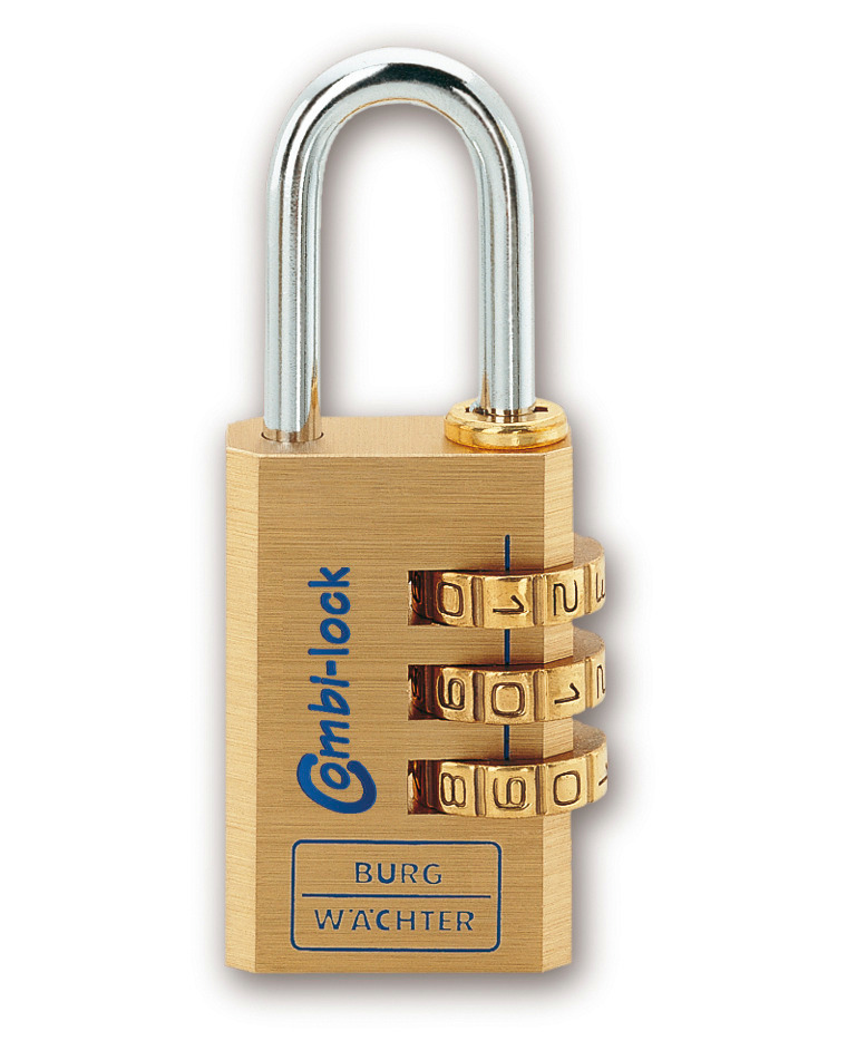 Combination padlock Combi 80 30 M, with solid brass body - 1