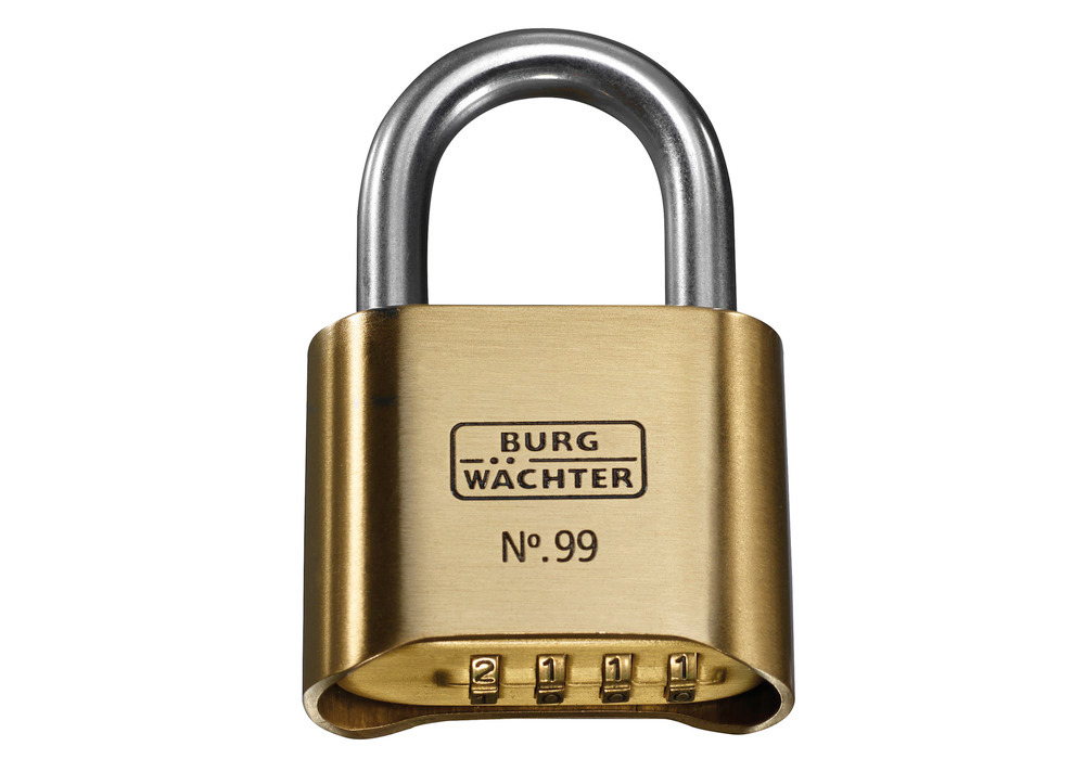 Combination padlock No. 99 Ni 50 SB, with solid brass body - 2