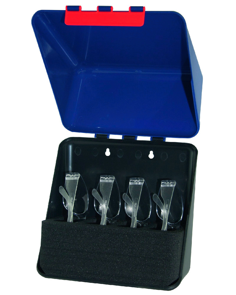 Midibox voor 4 veiligheidsbrillen, blauw - 1